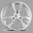 Alloy Wheel complete Set Oxxo Trias Silver for Smart Fortwo 450