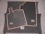 Velours floor mats  Smart Fortwo 451 Orange