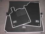 Velours floor mats set 3 pieces Smart Fortwo 450 in Silver